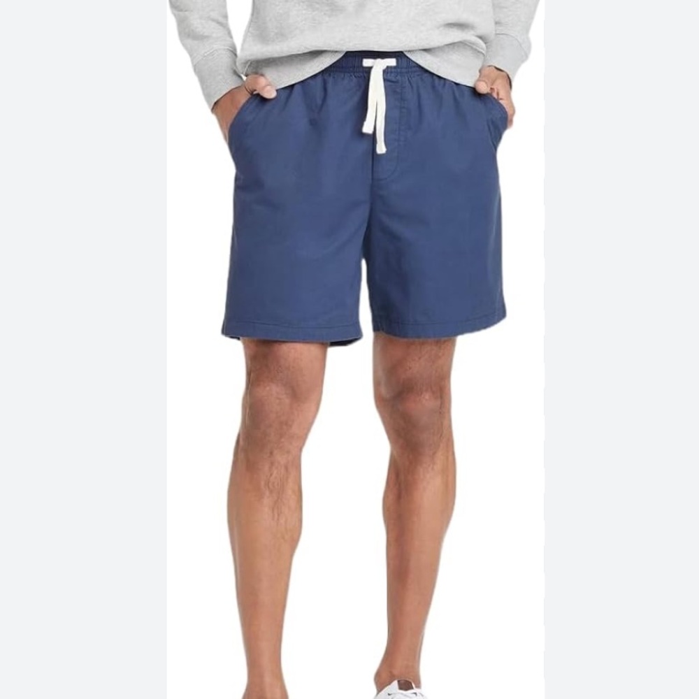GOODFELLOW & CO Navy Blue Pull On Drawstring Shorts XXL NWT